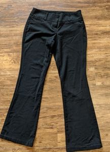 Black flare leg dress pants